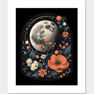 Flowers in the moon Posters and Art